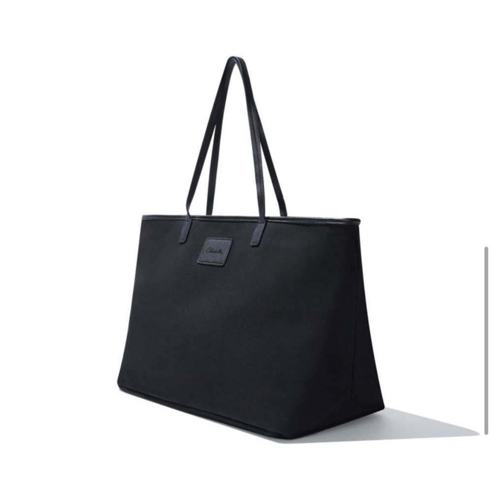 NEW Cleobella Large Black Canvas Tote 22"x12" - Picture 4 of 7